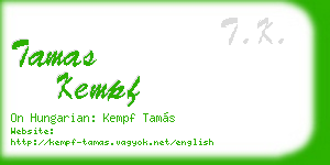 tamas kempf business card