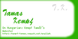 tamas kempf business card